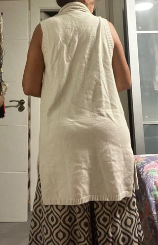 Chaleco de punto beige talla única