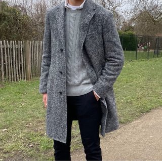 Abrigo Gris Massimo Dutti