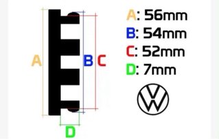Pack 4 Tapabujes Volkswagen 56mm 1J0 601 171