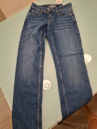 Jeans Mango Slim Talla 38 Azul
