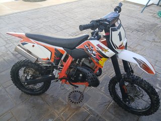 Moto Motocross MTR Nº 1 Naranja/Blanca