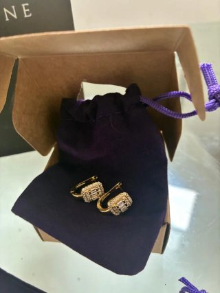 Pendientes de Acero con Baño de Oro 18k