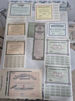 Colección Escripofilia: 39 Acciones Antiguas
