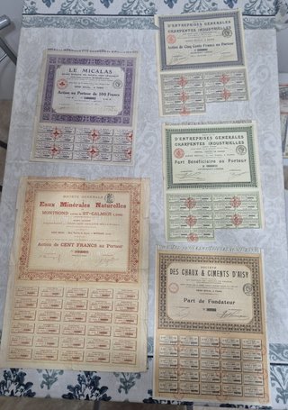 Colección Escripofilia: 39 Acciones Antiguas