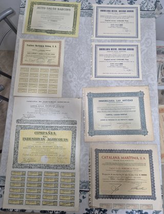 Colección Escripofilia: 39 Acciones Antiguas