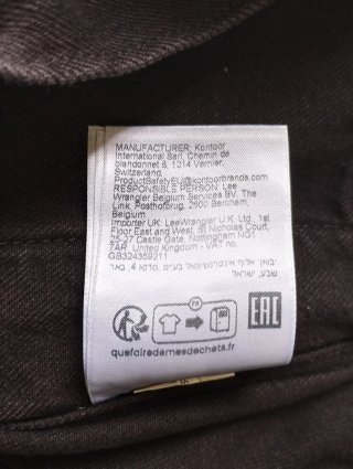 Chaqueta vaquera negra Wrangler Talla M