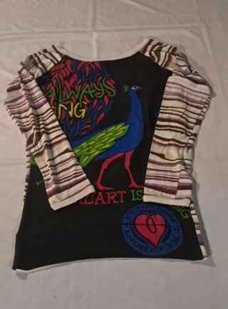 Custo Camiseta Mujer Talla S/M Pavo Real