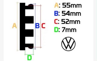 Pack 4 tapabuje Volkswagen 55mm 6N0 601 171