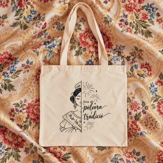Tote bag fallera. Feta de pólvora i tradició.