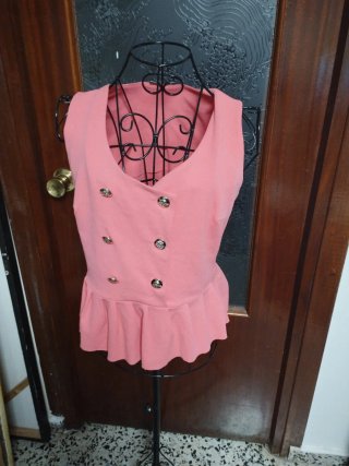 Blusa Rosa Elegante Talla M
