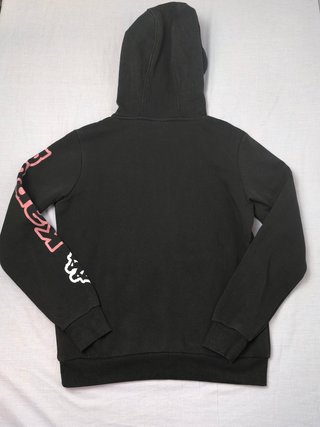 Kappa Sudadera Capucha Negra Logo Bordado Rosa S