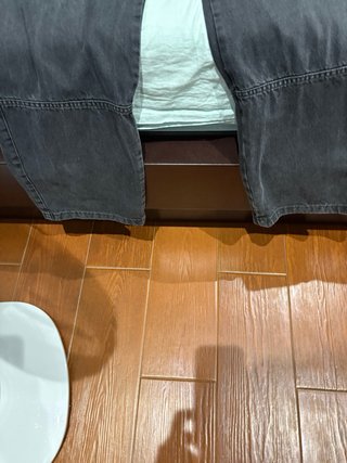 Pantalones cargo negros usados 2 veces