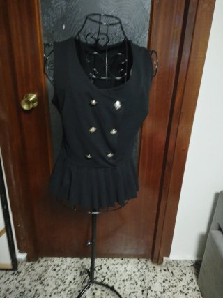 Blusa Negra Elegante Talla M