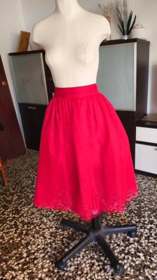 Tutú rojo hecho por modista Talla 46