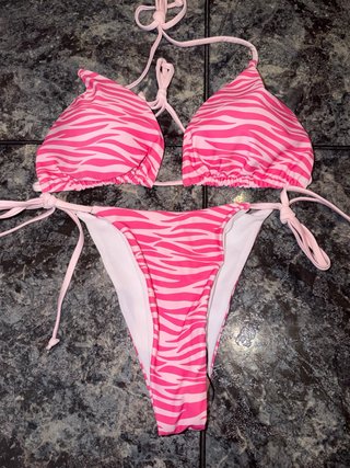 Bikini Estampado Animal Print Rosa