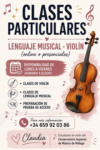 CLASES PARTICULARES DE MÚSICA Y VIOLÍN