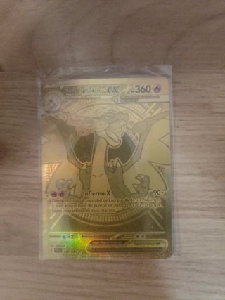 Carta Pokémon Mega Charizard X EX Oro