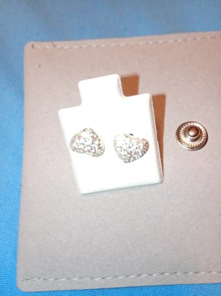 Pendientes de Corazón Plateados