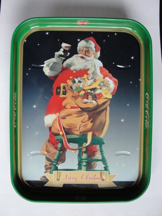 Vassoio latta Coca-Cola Christmas Babbo Natsle '90