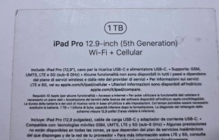 iPad Pro 12.9 1TB 5ª Gen WiFi + Cellular