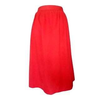 Falda Chanel Roja Midi Talla S