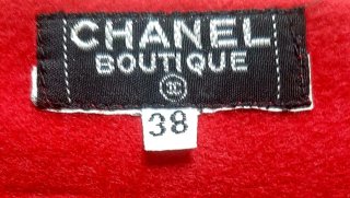 Falda Chanel Roja Midi Talla S