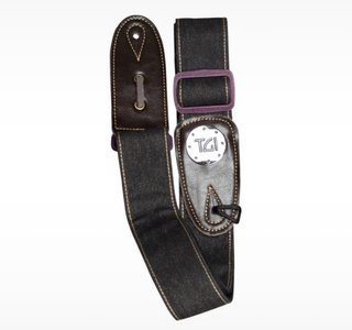 Correia Guitarra TGI Woven Black Denim Purple