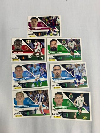 Lote de 7 cromos Panini La Liga Futbol