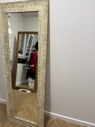Espejo de pie envejecido madera y cristal