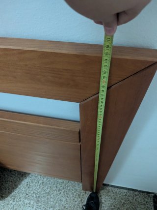 Cabecero y somier 90cm madera