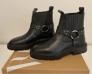 Botas de piel BIKER negras T. 37/38