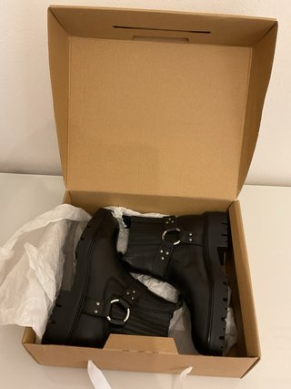 Botas de piel BIKER negras T. 37/38