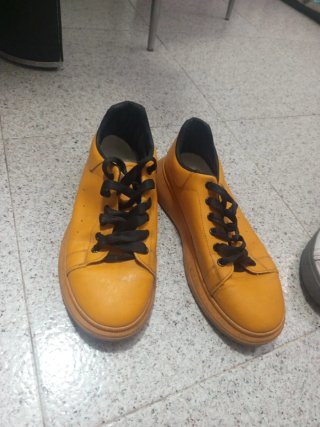 Zapatillas deportivas hombre amarillas talla 43