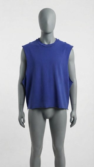 Camiseta sin mangas Zara azul