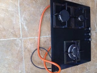 Placa de gas negra