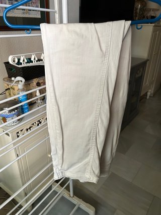 Pantalón vaquero denim Zara blanco