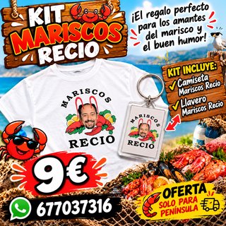 Kit Camiseta y Llavero Mariscos Recio barata ofert