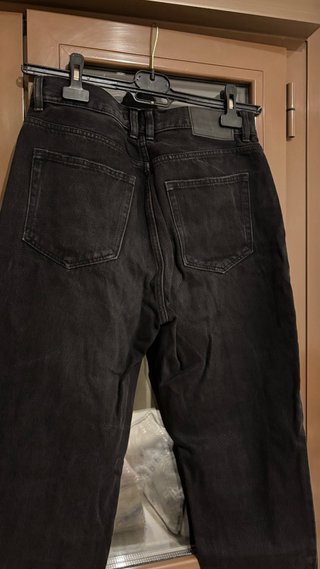 Pantalón Vaquero Mom Negro Pull&Bear
