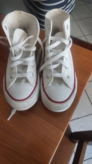 Scarpe Converse All Star Bianche Alte nr 32