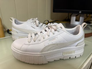 Zapatillas Puma Plataforma Blancas Vintage