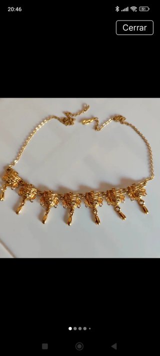 Collar etnico 7 máscaras tribales estilo Azteca