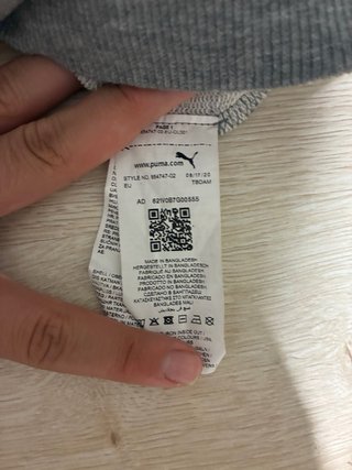 Sudadera Puma Gris Talla M