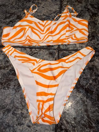 Bikini Estampado Animal Print Naranja