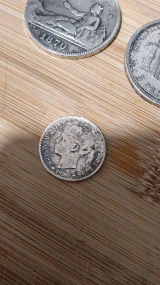 3 Monedas antiguas España 1870