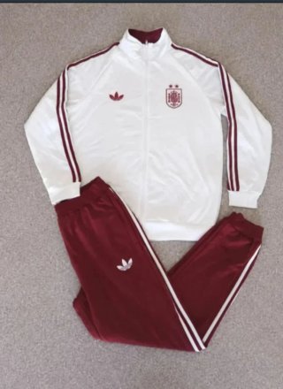 Chándal España Adidas Blanco y Rojo