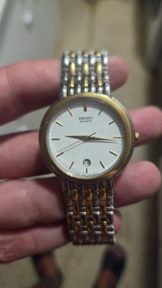 Seiko Quartz 7N22-8A00 Reloj Dorado/Plateado