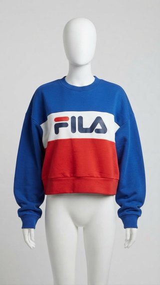 Sudadera Oversized Fila Azul y Roja unisex