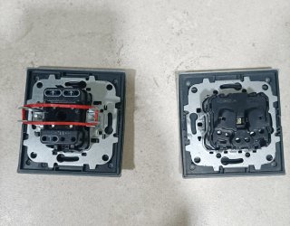 Interruptor Doble y Enchufe Niessen