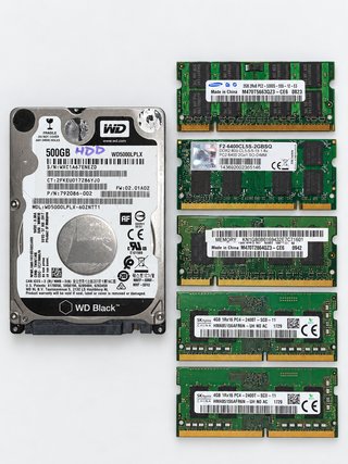 Lote Discos Duros HDD 2.5 y RAM Portátil