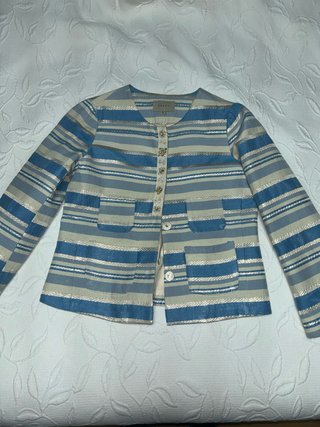 Chaqueta ANAY rayas azules y doradas Talla S